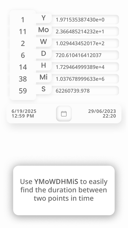 #1. YMoWDHMiS: Time Calculator (iOS) By: Mic Johansson