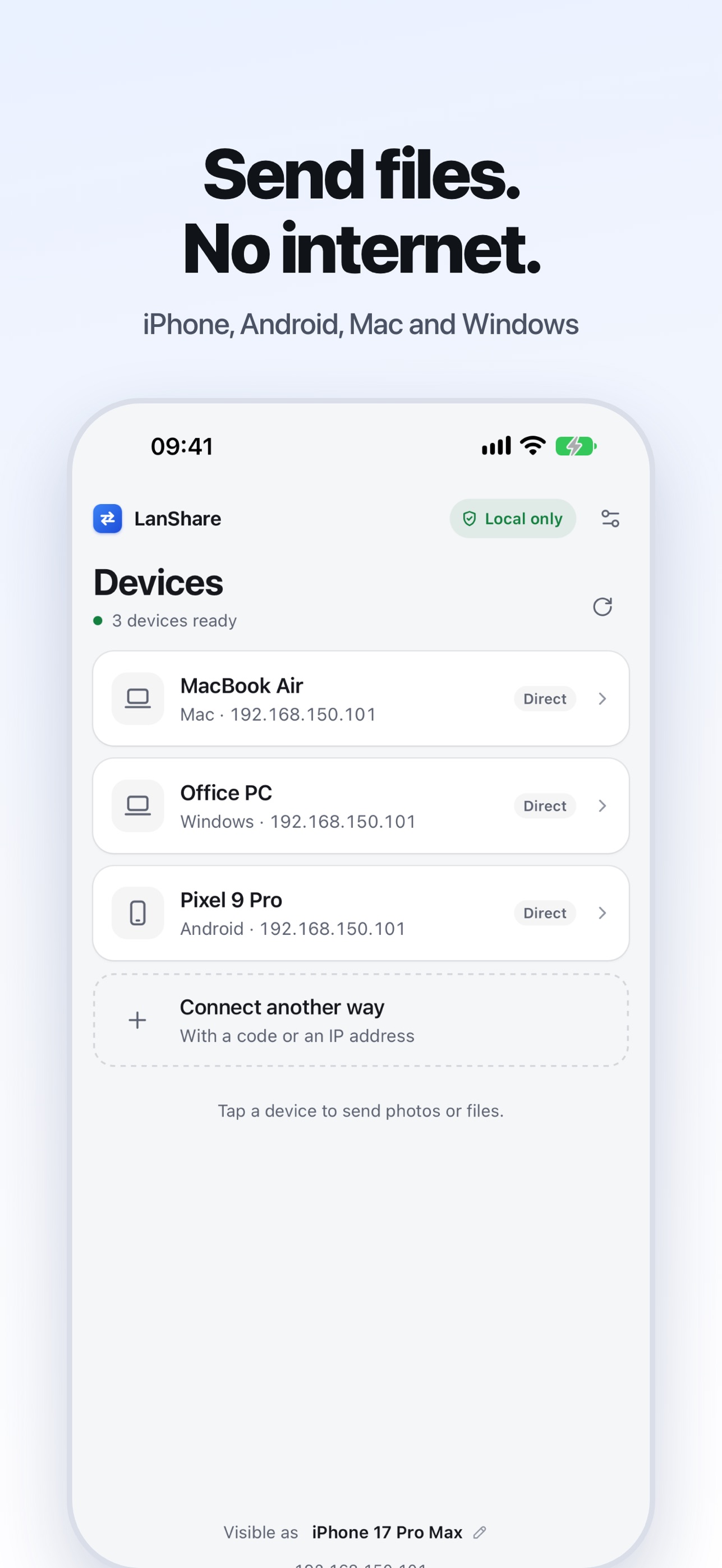 Screenshot 1 of LanShare – File Transfer