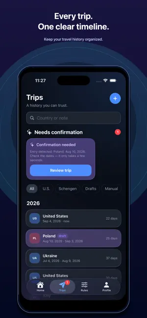 Travel Days Tracker screenshot 2
