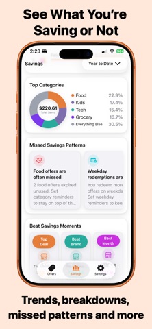 Coupon Cue: Reminder & Savings screenshot