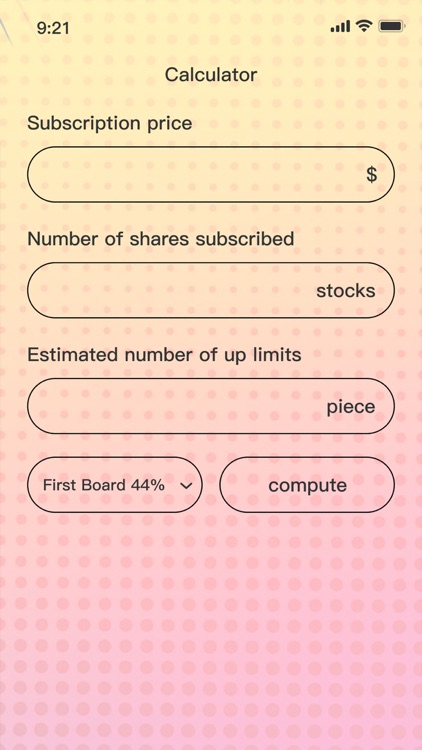Calculate new share income