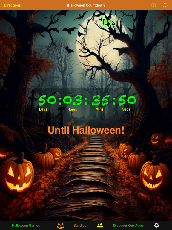 iHalloween Countdown iPad screenshot 4 - Entertainment app