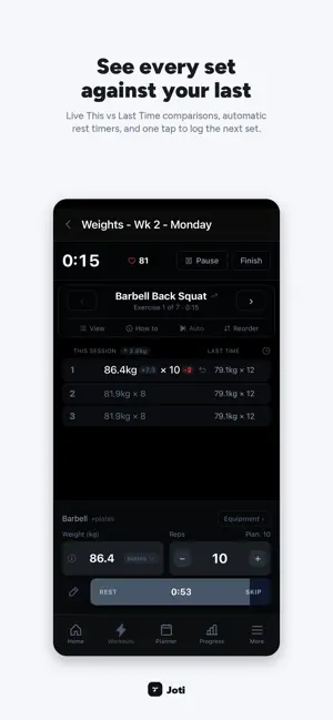 Joti - Workout tracker screenshot 1