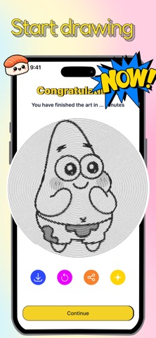 Spiral Art: Portrait Drawing iPhone screenshot