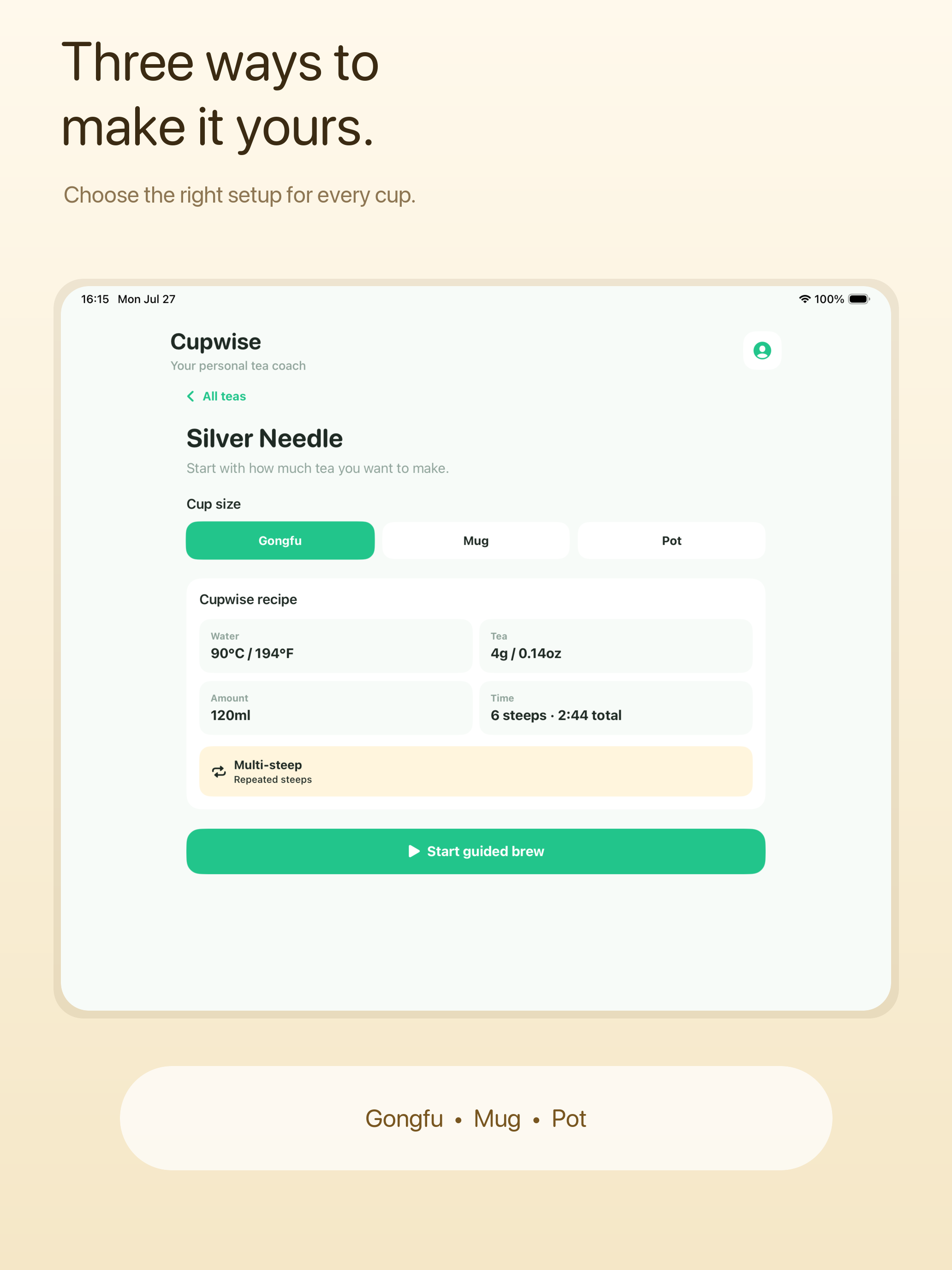 Cupwise: Personal Tea Coach screenshot 7