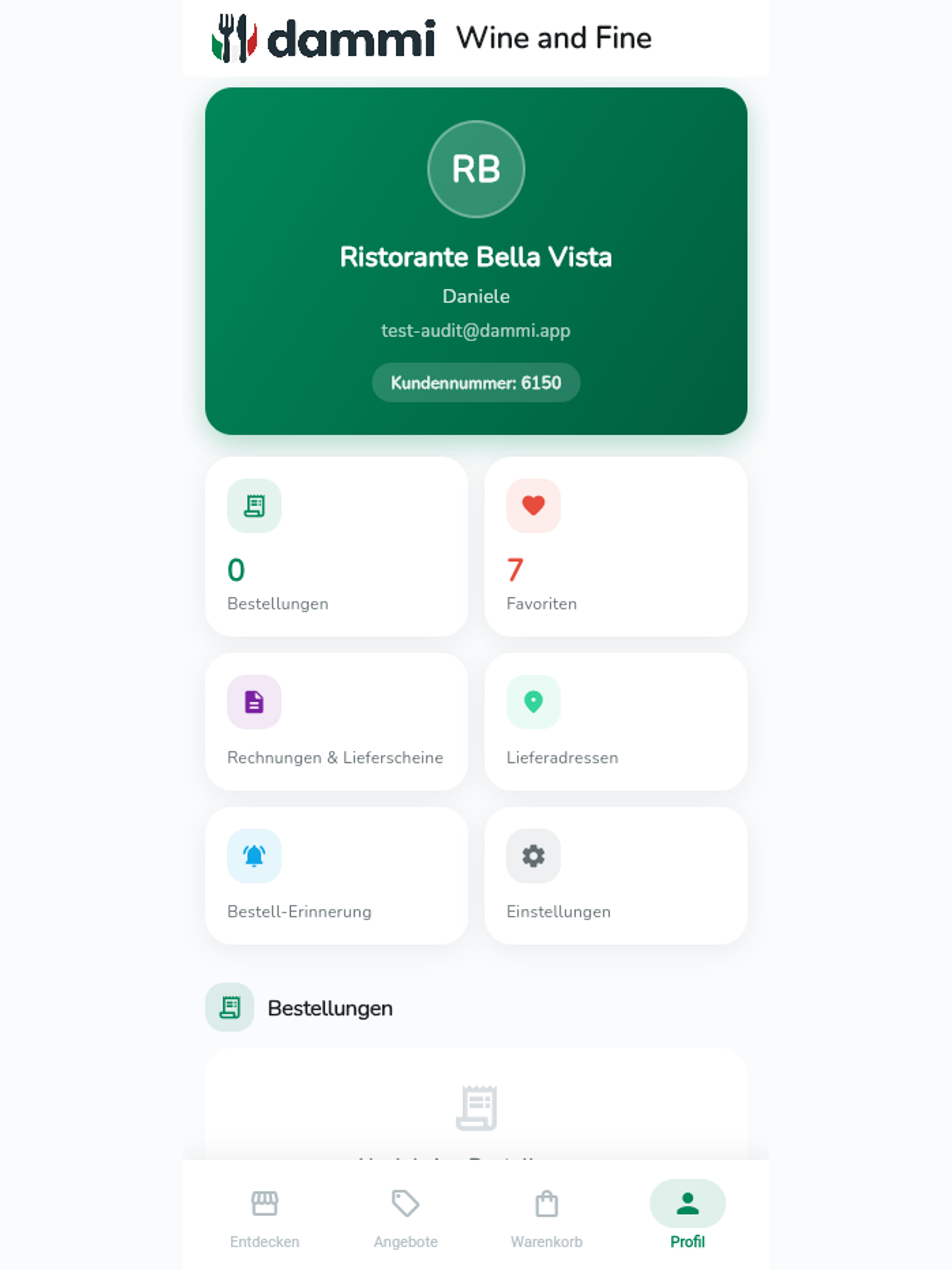 dammi: Bestell-App für Gastro