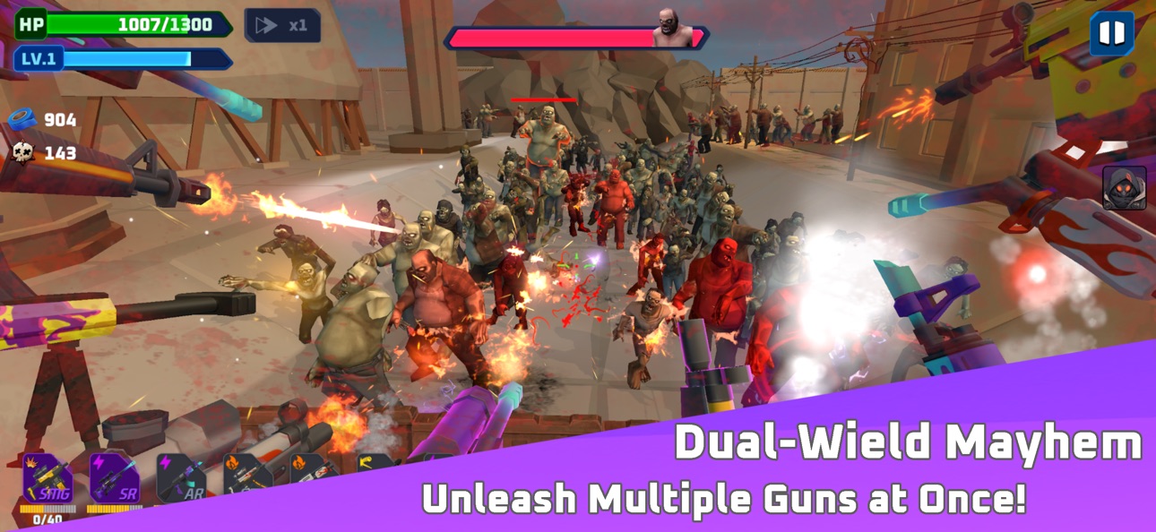 Bulletstorm: Zombie FPS TD iOS Mod IPA screenshot 1 - iOS game interface