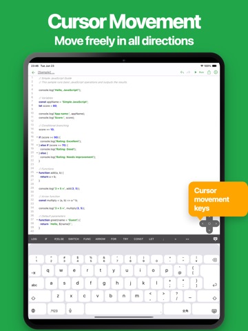 Simple JavaScript iPad screenshot