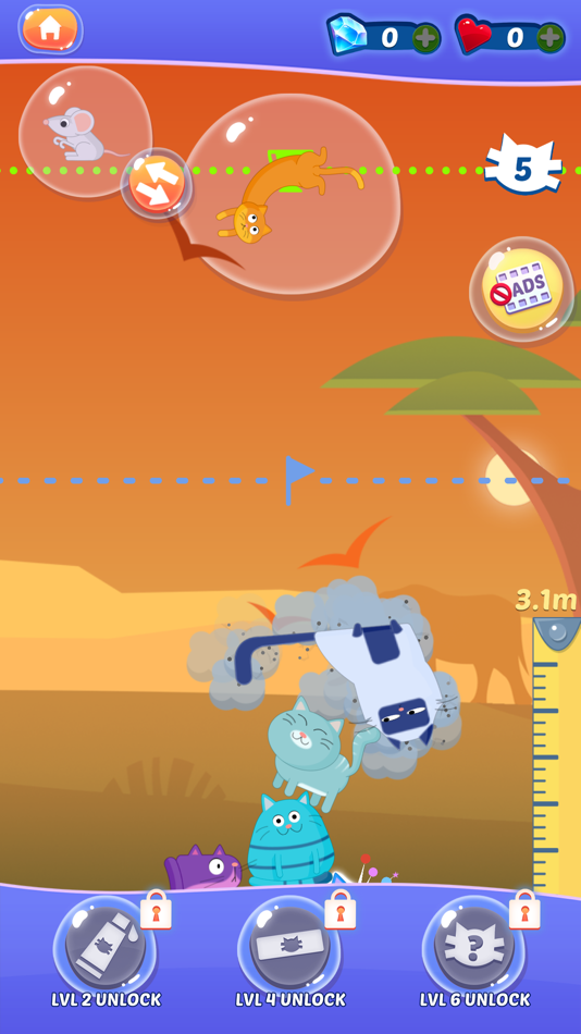 #1. Cat Stack (iOS) By: Full Fat Productions Ltd