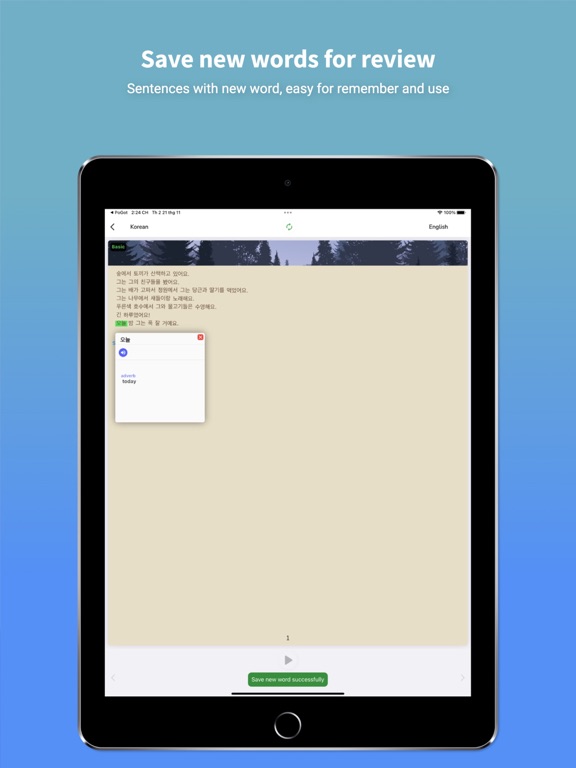 Korean Translator & Learn + iPad screenshot 6 - Productivity app