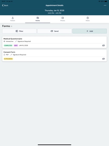 ProFile Aesthetic Management iPad screenshot