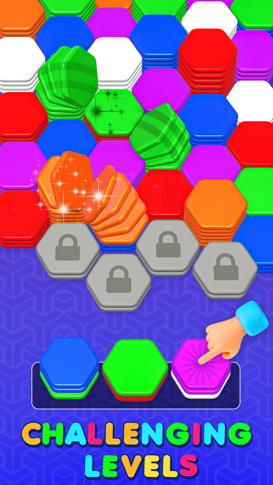 #1. Hexa Sort Merge: Stack Colors (iOS) di: Kashif Mahmood
