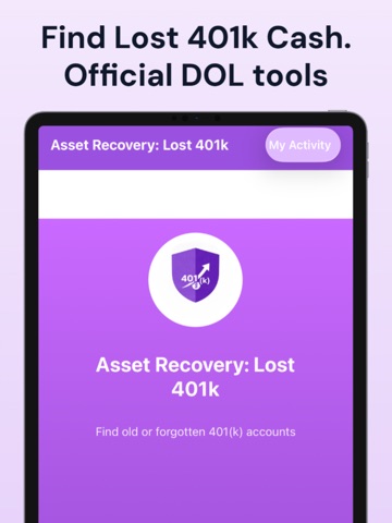 Asset Recovery: Lost 401k iPad screenshot