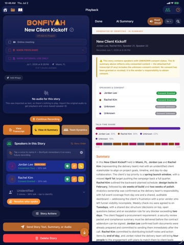 Bonfiyah: AI Conversations iPad screenshot