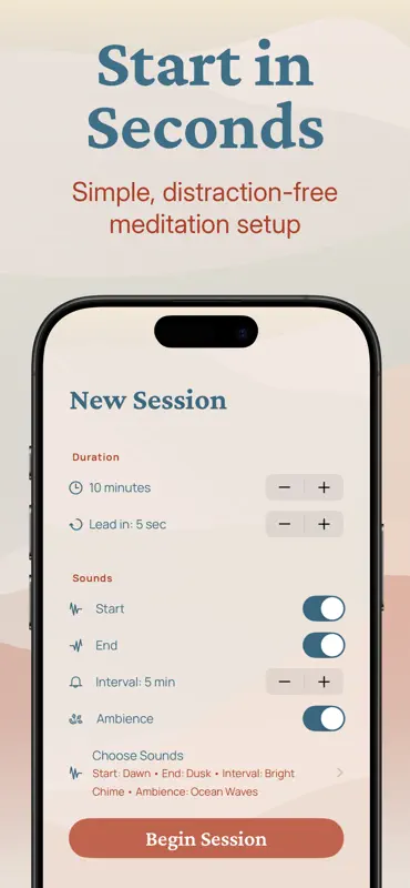 Bell - Simple Meditation Timer screenshot 1 of 6