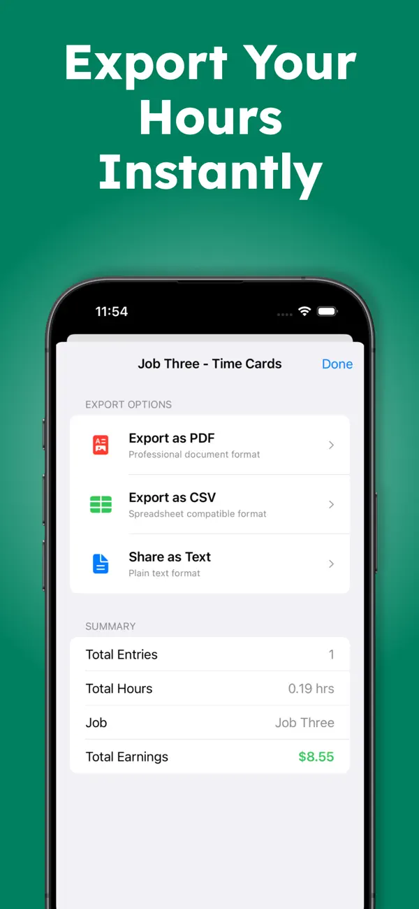Screenshot #3 pour Hours Tracker: Track Job Hours