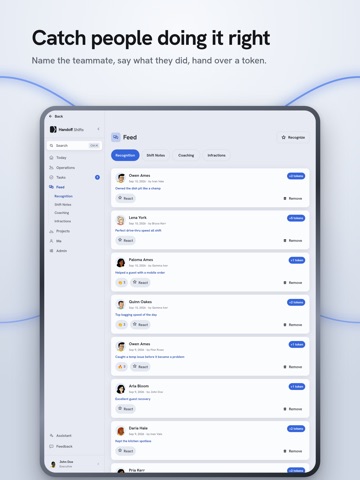 Handoff Shifts iPad screenshot