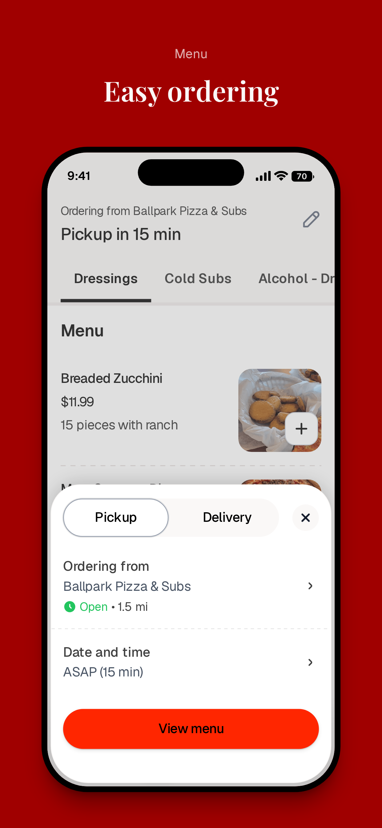 Ballpark Pizza & Subs screenshot 3