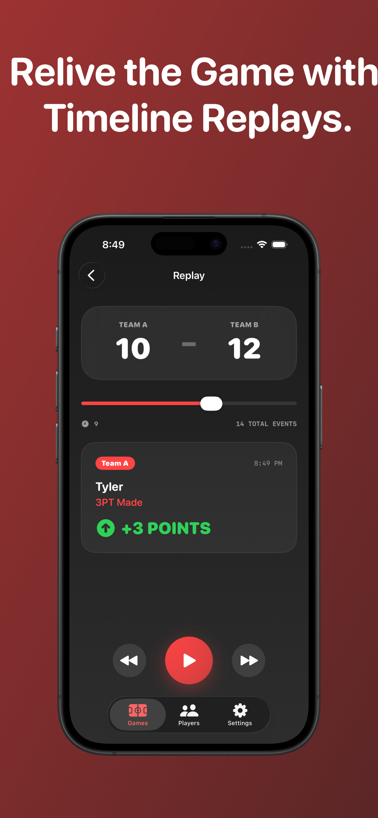 Rec: Pickup Game Tracker screenshot 4