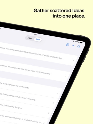 Floating Memo: Notes & Ideas iPad screenshot