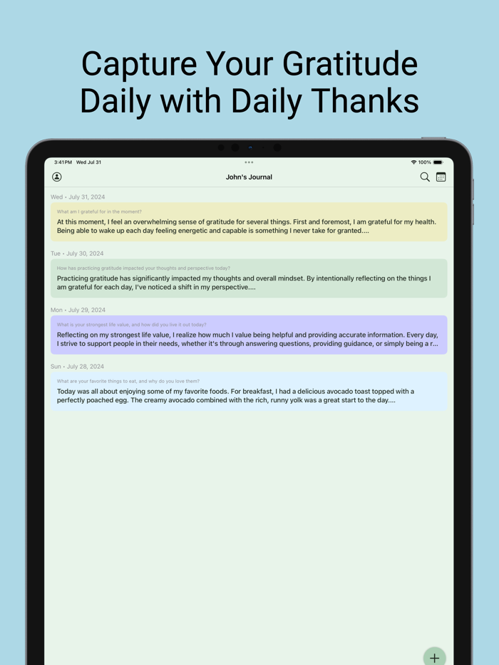 Daily Thanks Gratitude Journal
