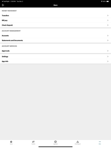 RCB Business Banking iPad screenshot