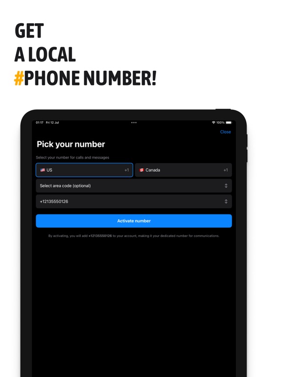 Second phone number - txt now iPad screenshot 4 - Social Networking app