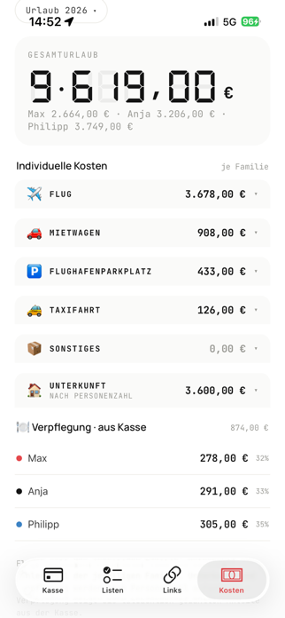 Urlaubskasse+ Screenshot 6 of 6