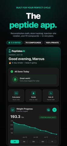 PeptidesAI: Peptide Tracker Screenshot 1 of 8