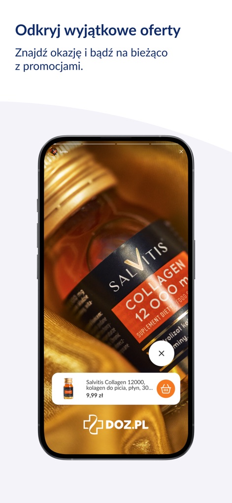 DOZ.pl - Users can discover and browse exceptional offers through a visually engaging product display, highlighting specific items and their promotional prices.