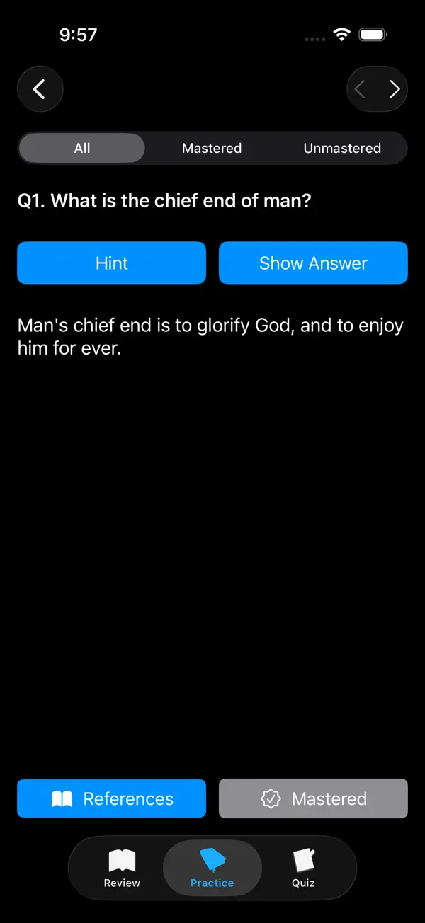 #2. Westminster Shorter (iOS) Ved: Andrew Dirks