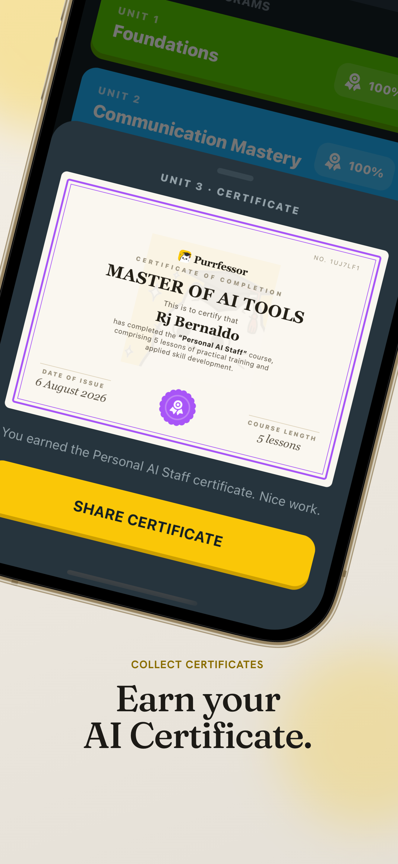 Purrfessor - AI Certificates screenshot 3