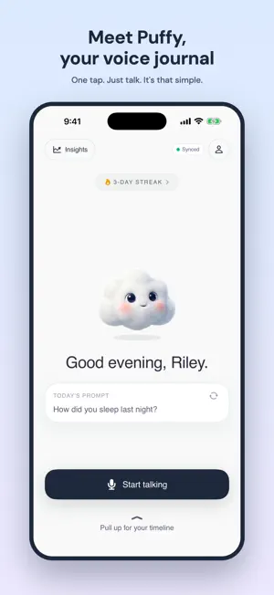 Puffy: Voice Journal screenshot 1
