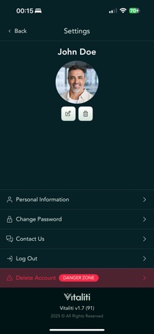 Vitaliti iPhone screenshot