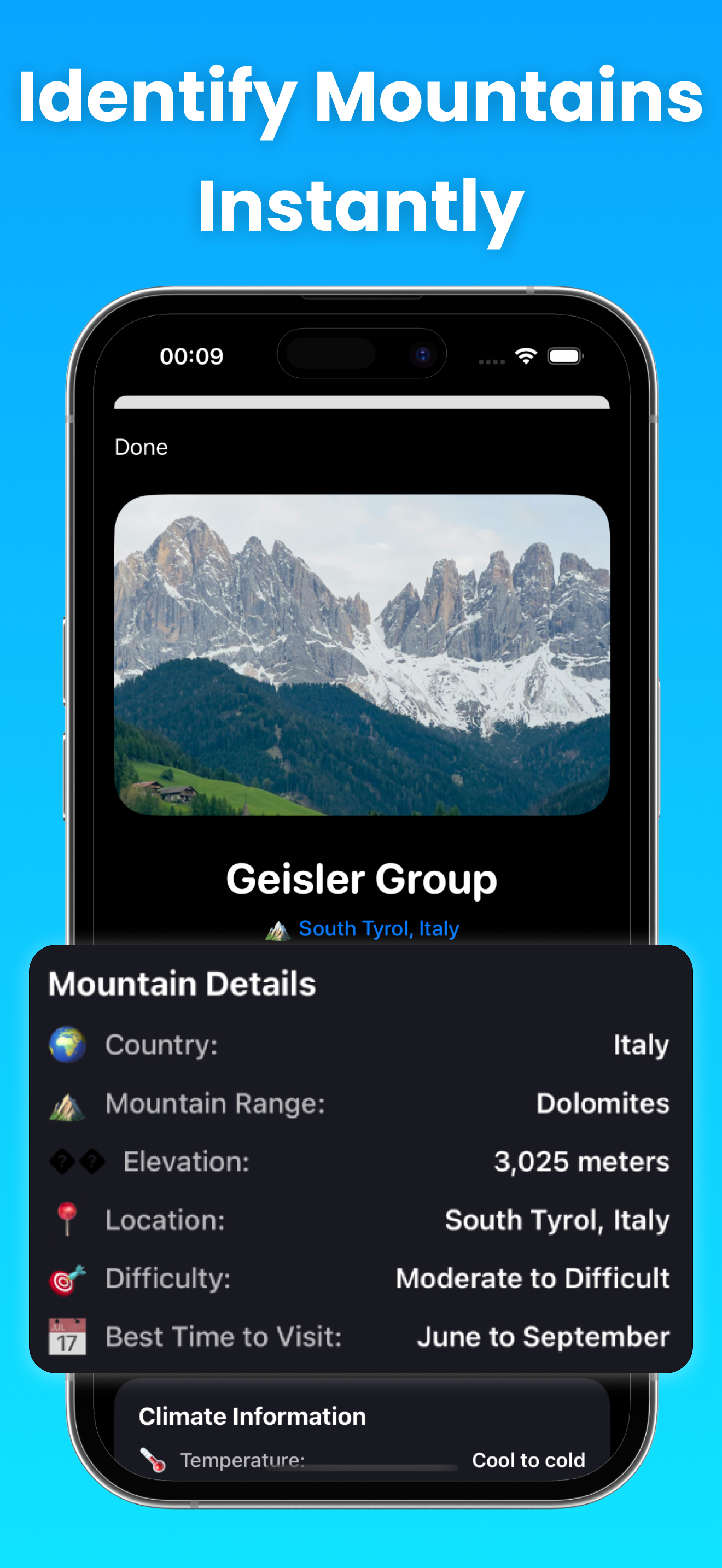 Mountain Identifier: Peak Lens