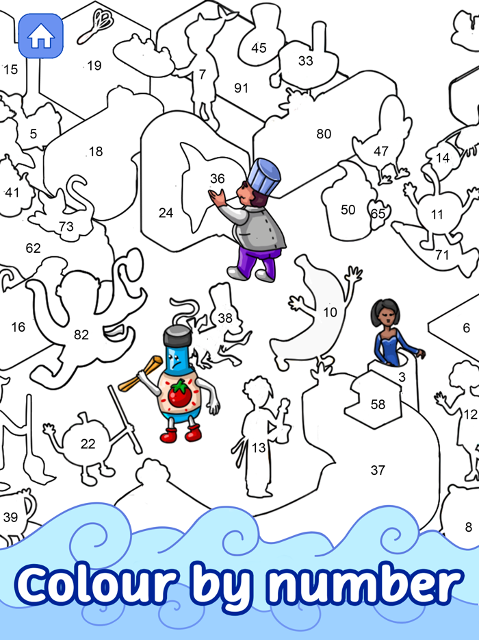 Quebra-cabeça de colorir