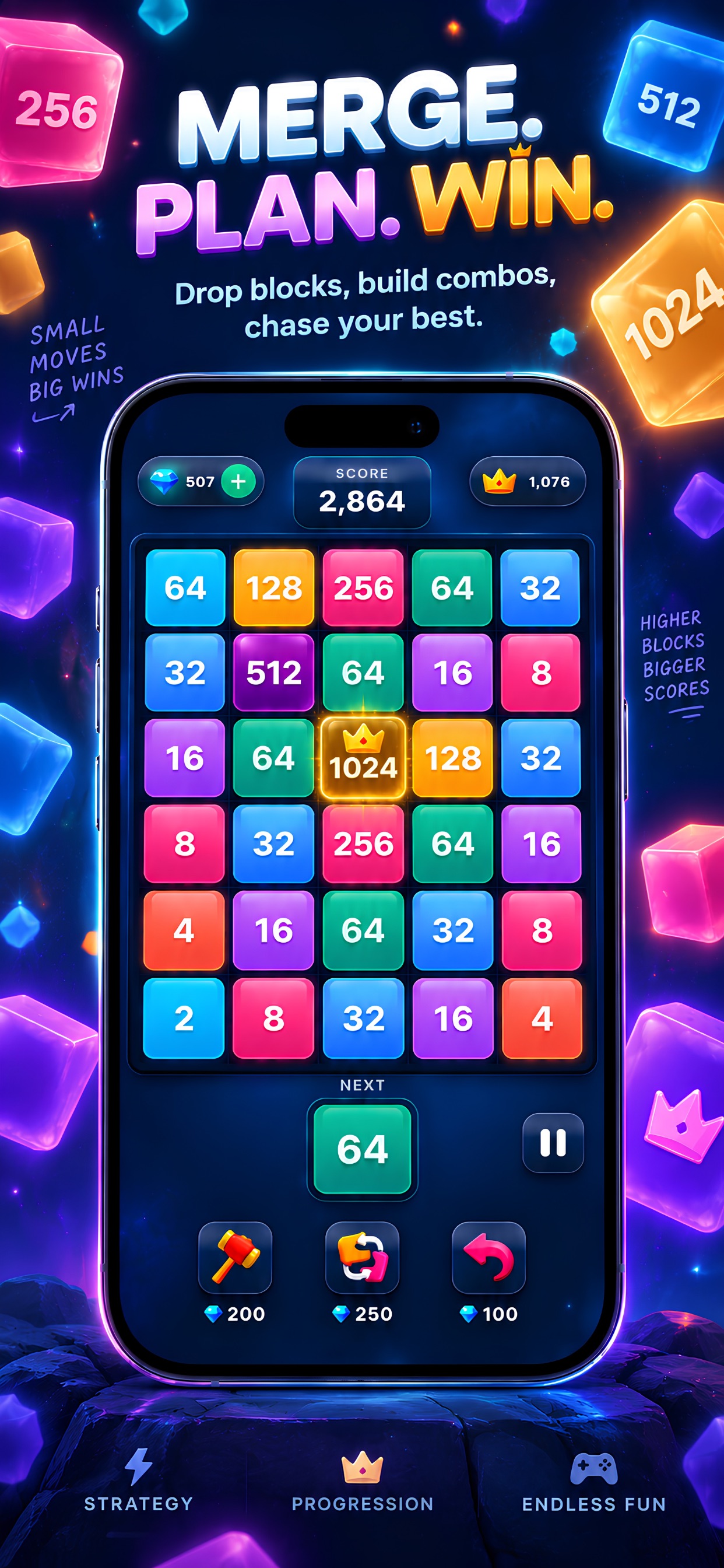 Screenshot 1 of Merge Rush: Number Puzzle