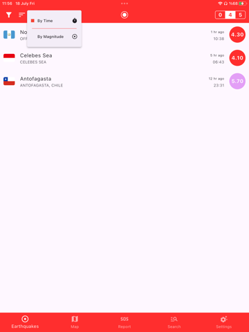 Earthquake Hub & Alerts iPad screenshot 6 - Weather app