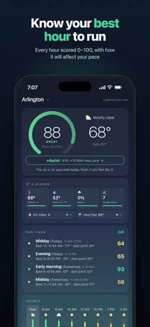 ArcPace: Weather for Runners screenshot 1