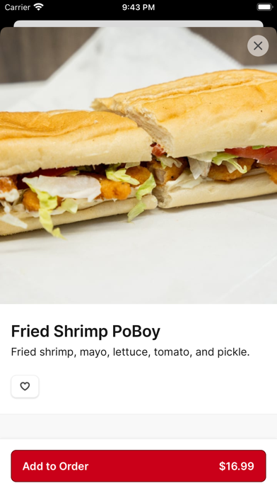 Po-Boy Express iPhone screenshot 3 - Food & Drink app