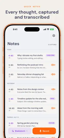 Screenshot von Quick Notes (easy Voice Notes) auf dem iPhone 1