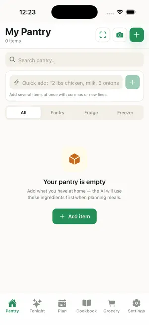 FamilyPlate Meal Planner screenshot 1