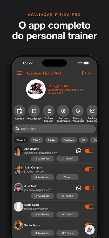 Avaliação Física PRO screenshot 1 of 10