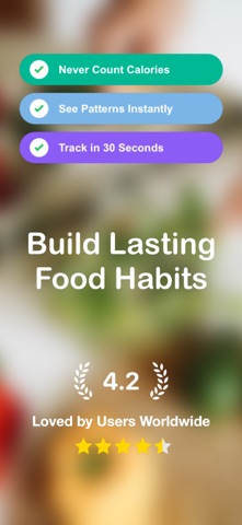 Moderation Mindful Food Diary iPhone screenshot