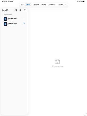 DangGIT iPad screenshot