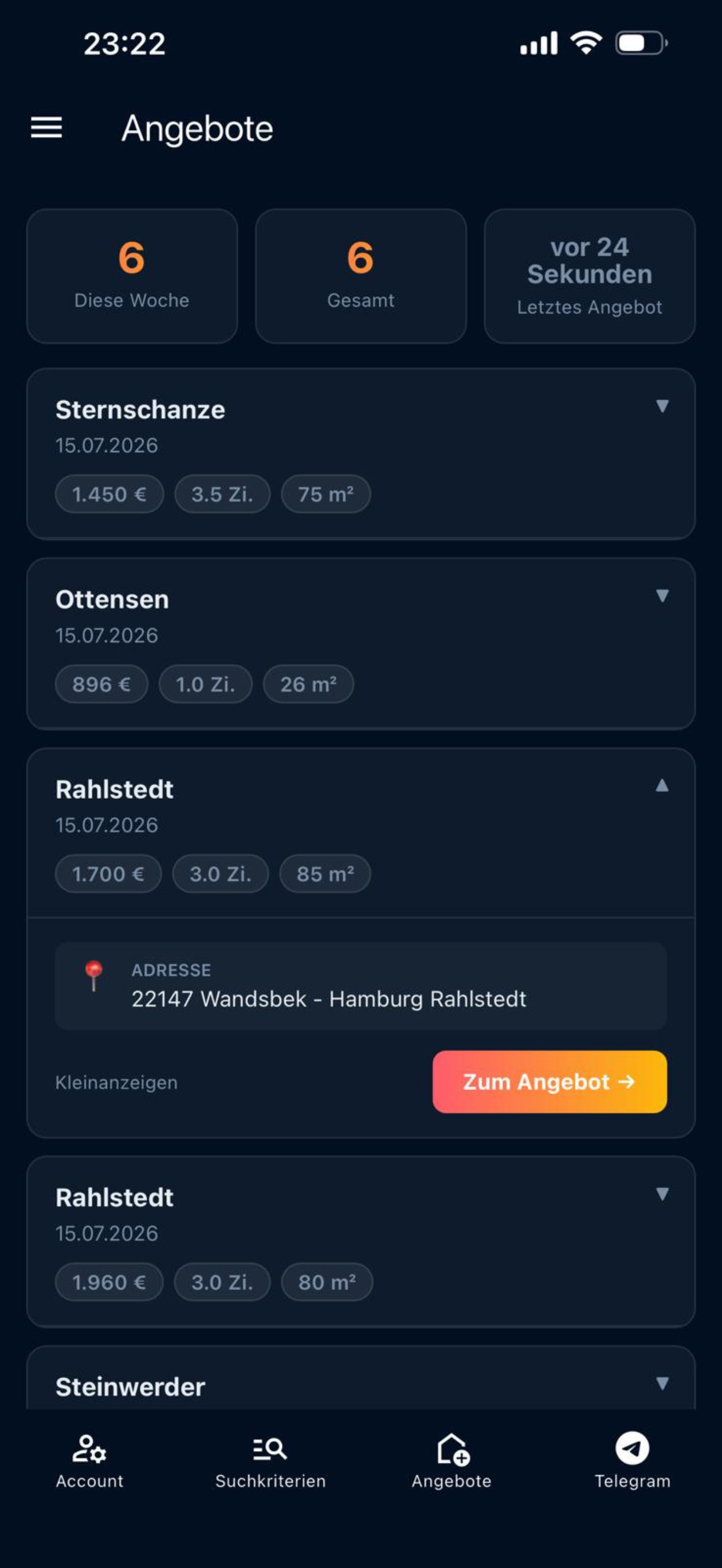 Wohnungsbot Hamburg screenshot 3