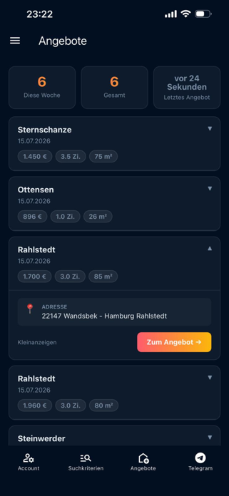 Wohnungsbot Hamburg Screenshot 3 of 7