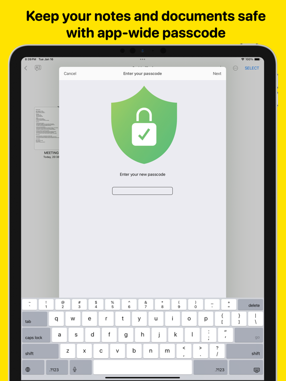 Wordpad + Text, PDF, AI Write iPad screenshot 7 - Business app