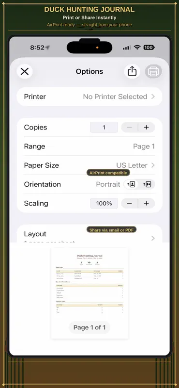 Duck Hunting Journal screenshot 9 of 9