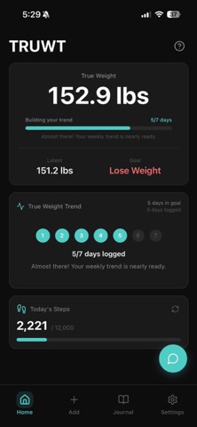 TRUWT: Weight Tracker Screenshot 2 of 4
